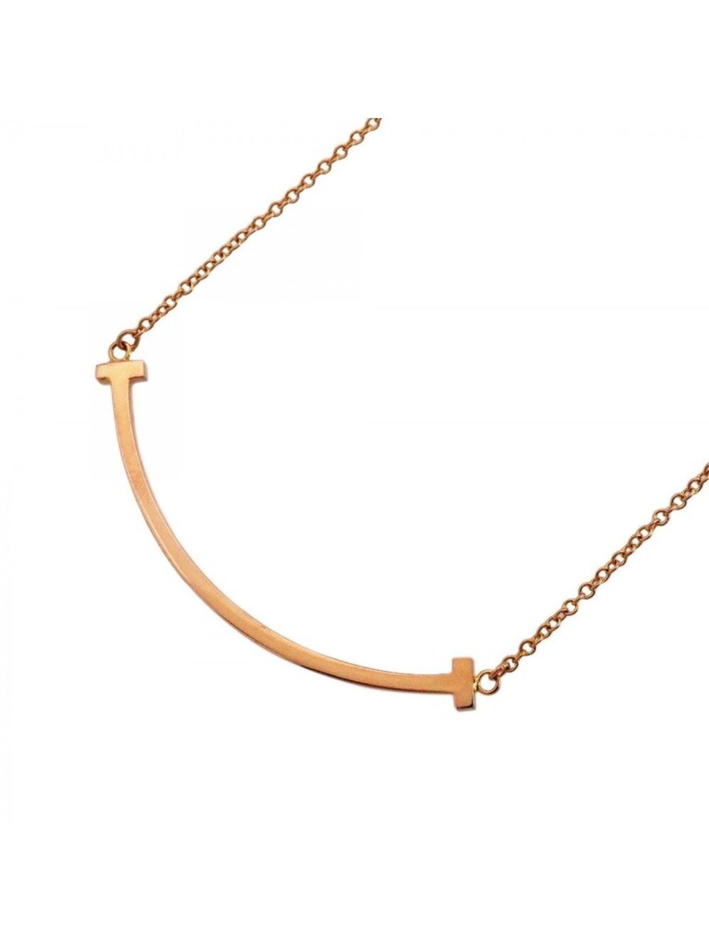 Tiffany & Co Necklace T Smile Small 18k Pink Gold